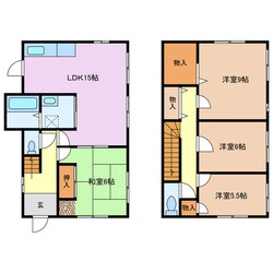 東田原貸家の物件間取画像